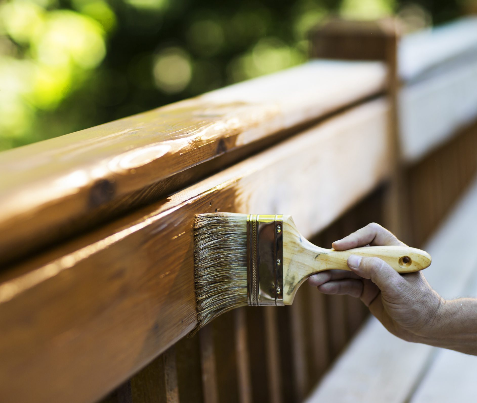 Deck and fence staining